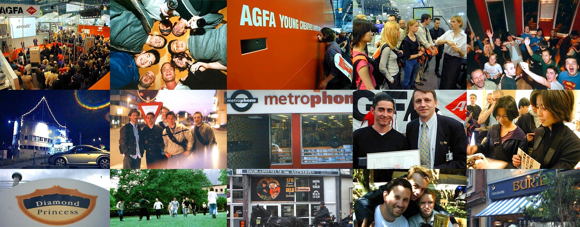 AGFA young creatives contest city in a postcard 2000 - impressions from the weeek with all the winners, Stefan Schultze designer from Berlin, platinum winner for the area if Germany with the citypostcard Potsdam