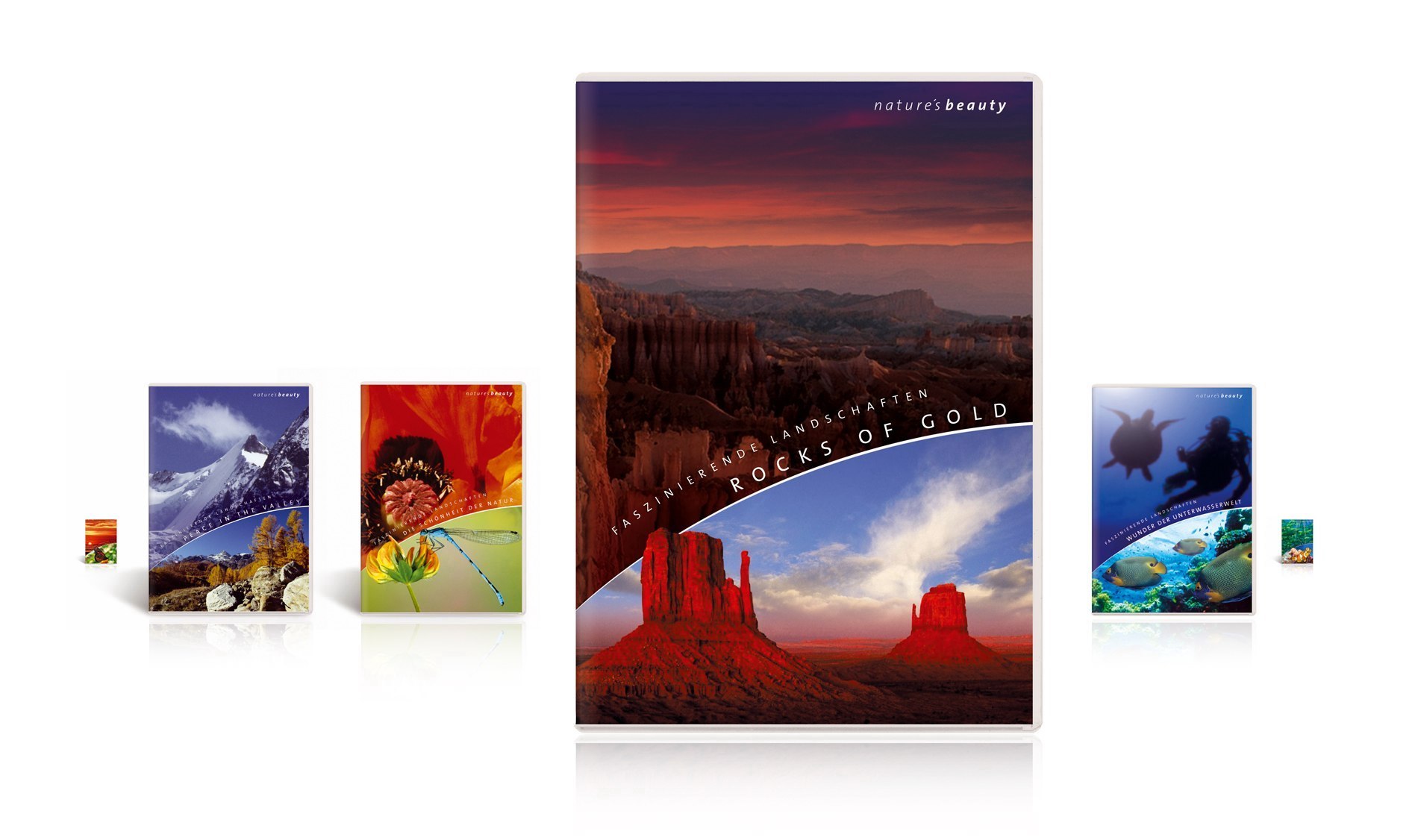 Serial signet and DVD artworks for the nature series NATURE`S BEAUTY