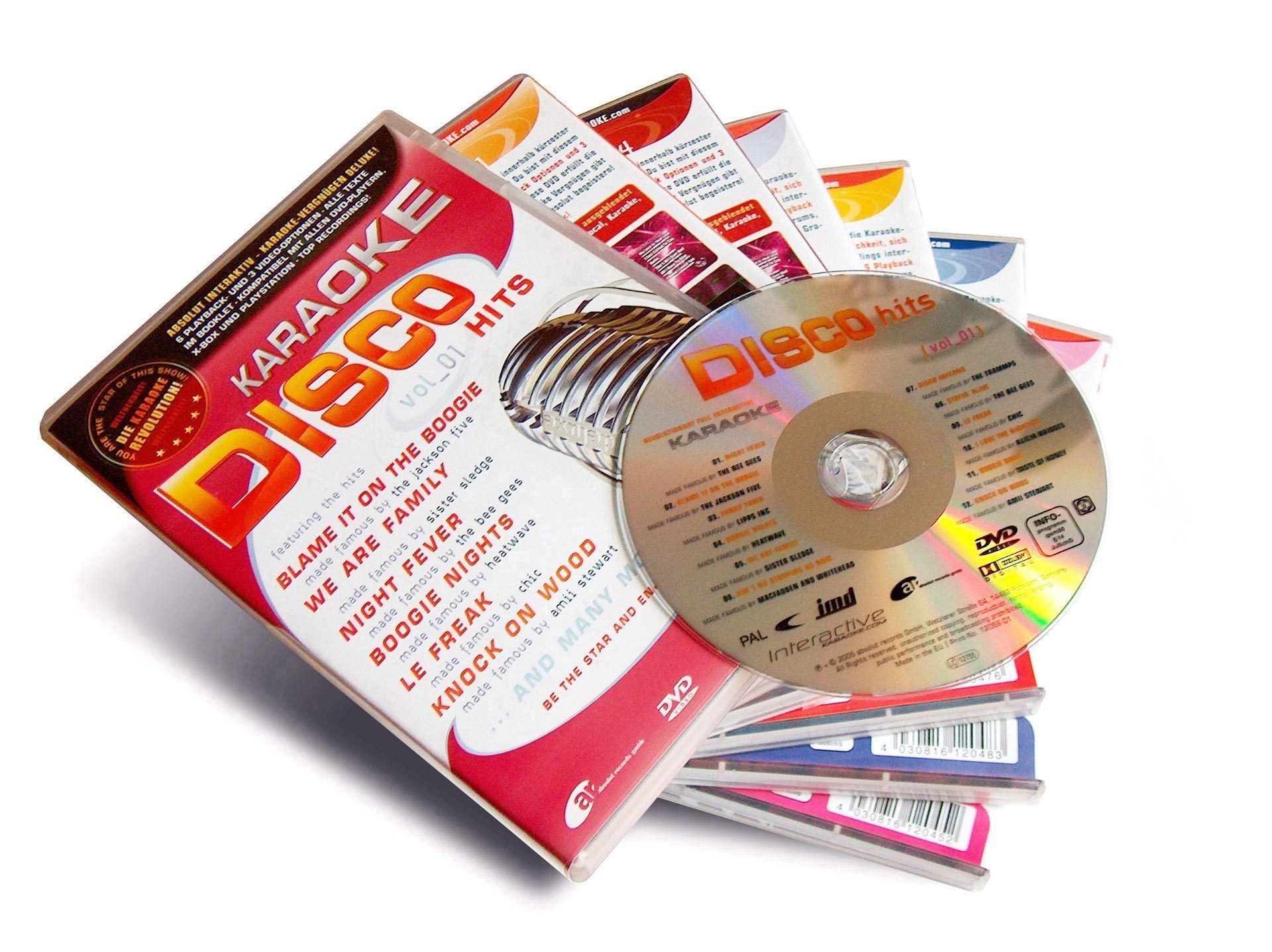 Karaoke Disco was a premium Karaoke series with high quality metal mic in the starter set. Back then in the early 2000s these DVDs had the best karoke tracks with awsome singers for the vocal tracks and lots of interactive features. I created the DVD series look including the 3D-microphone on the title and all the promo materials. Karaoke fans loved it, throughout the series positive feedback. The second edition got my 3D microphone since we realized that the target group for this wasn´t just young folks but all ages Looks, Signet and 3D Microphone for the Karaoke Disco DVD series in the early 2000s