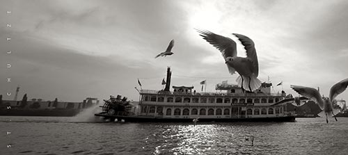 Ship, vintage steamer, the louisiana Star, iconic photography