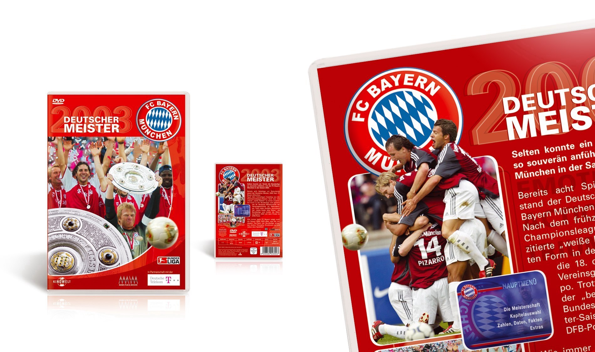 Artworks for the FC BAYERN SOCCER CHAMPIONSHIP WINNING DVD, Stefan Schultze, awardwinning Art Director, Berlin